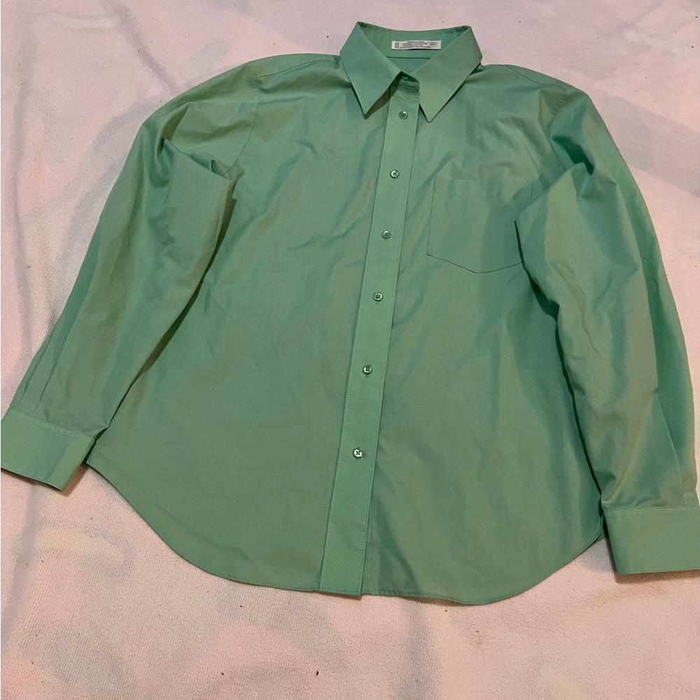 Foxcroft Mint Green Women's Button-Up Shirt